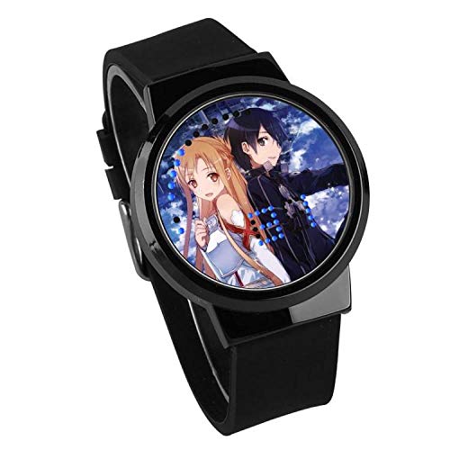 Relojes de Pulsera Sword Art Online Sao Watch Anime Periférico Impermeable Pantalla Táctil Reloj para Estudiantes Masculinos Y Femeninos  P