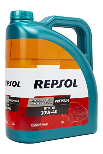 REPSOL ACEITE DE MOTOR PREMIUM GTI/TDI 10W40 5 Litros, Multicolor, 5 L