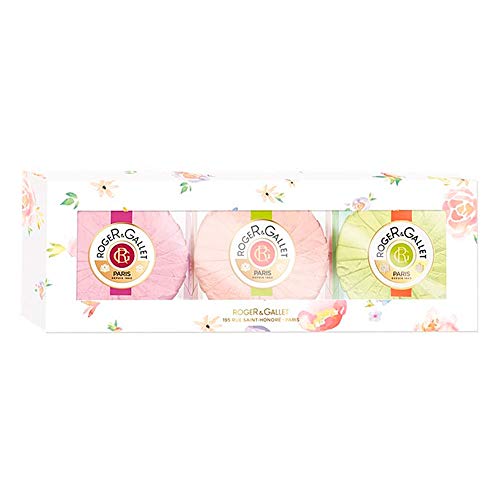 Roger Gallet Trio Jabon Fleur D'Osmanthus, 100g+Fleur de Figuier, 100g+Gingembre, 100g