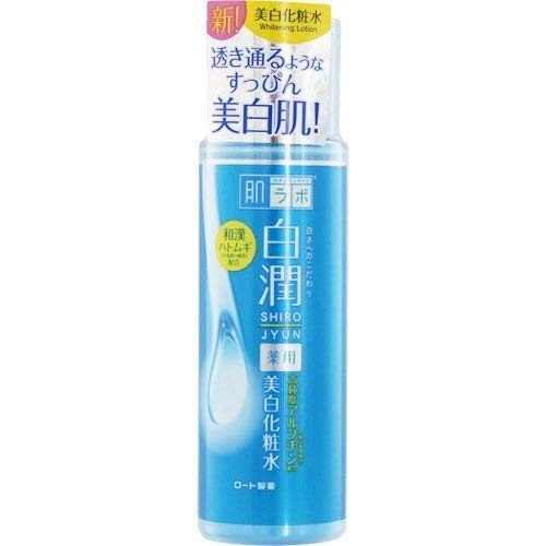 Rohto Hada Labo Shirojyun Loción blanqueadora e hidratante para la cara, extracto de adrenalina de alta pureza arbutina/vitamina C/Wakan, hecho en Japón, 170 ml