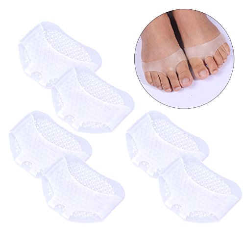 ROSENICE Almohadillas para los pies metatarsales 3 pares Separador de dedos del gel Separador de juanetes Colmena con forma de alivio del dolor en los pies