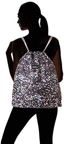 Roxy Light AS A Feather Printed, Bolsa de gimnasio o mochila. para Mujer, True Black Izi, Medium