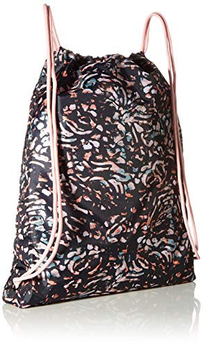 Roxy Light AS A Feather Printed, Bolsa de gimnasio o mochila. para Mujer, True Black Izi, Medium