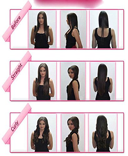 S-noilite - Extensiones para cabello ondulado con sujeción de clip para toda la cabeza. Pack de 8 unidades con 18 clips de 60 cm color rubio arena y rubio blanquecino