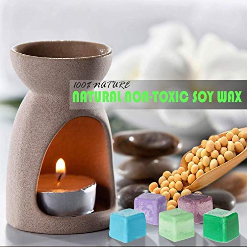 SaiXuan Cubos de cera de fragancia,Velas Perfumadas Cera de soya 100% derretida para fragancias de la habitación,paquete de 8 x 70.9 g