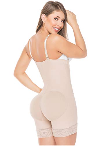 Salome 0215 Fajas Reductoras Adelgazantes Postparto Levanta Gluteos Colombianas Postquirurgica Abdomen Moldeadora Reductora Barriga Mujer Beige M