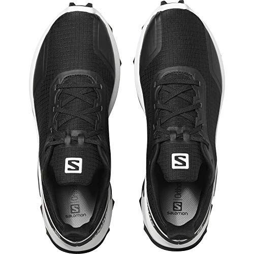 SALOMON Alphacross, Zapatillas de Trail Running para Hombre, Negro (Black/White/Monument), 42 2/3 EU