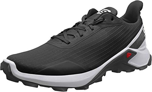 SALOMON Alphacross, Zapatillas de Trail Running para Hombre, Negro (Black/White/Monument), 42 2/3 EU