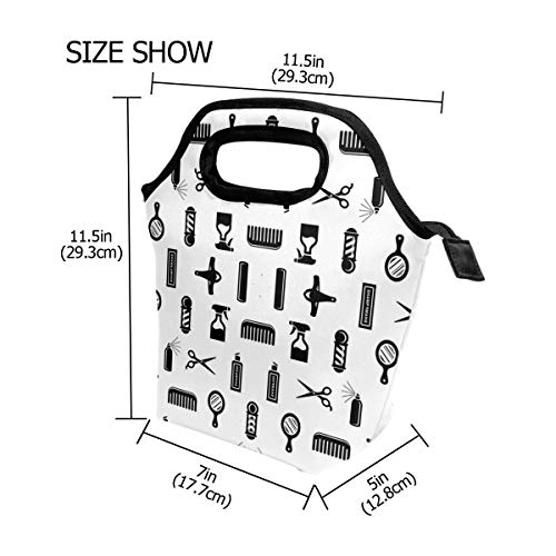 Salon & Barber Peluquería Lonchera con aislamiento Bolsa de almuerzo Bolsa Organizador de almuerzo Almuerzo Titular - Ligero, impermeable y Reus