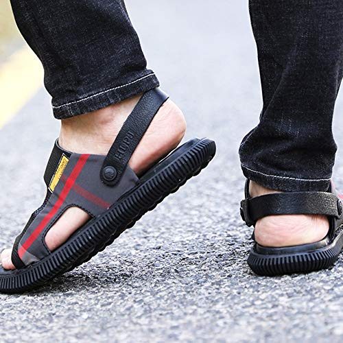 Sandalias de los hombres Caminar sandalias de hombres Zapatos de verano informal Viajes Deportes y al aire libre sandalias for la playa Trekking Senderismo plana planta ancha Comfort Acampar que se ar