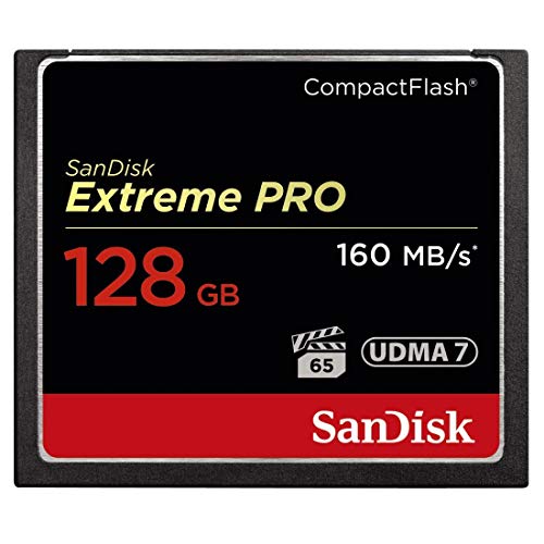 SanDisk SDCFXPS-128G-X46 128GB Extreme Pro 160MB/s CompactFlash Card, Negro