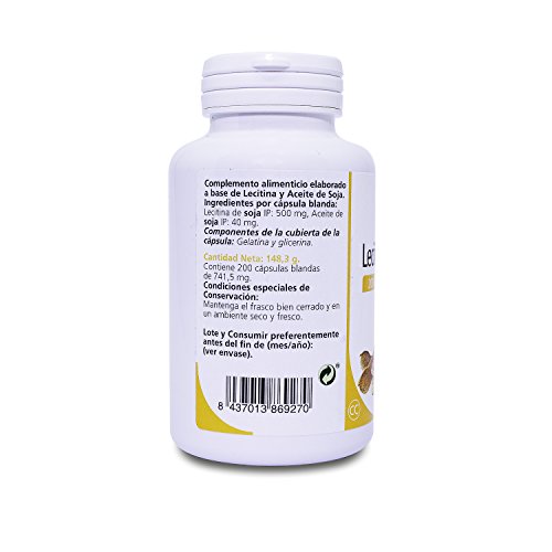 SANON - SANON Lecitina de Soja 200 cápsulas blandas de 735,19 mg