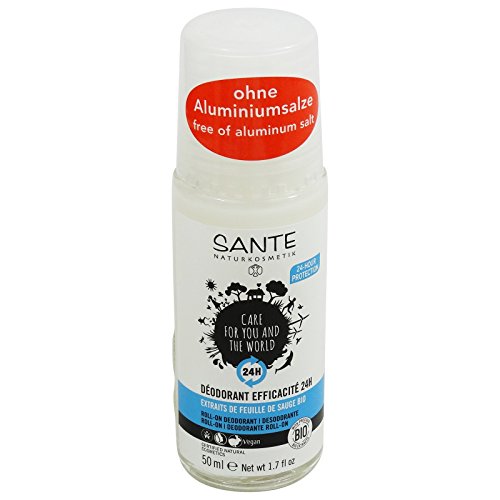 SANTE - Deo Roll-on 24h sin sales de aluminio - Con extracto de salvia y aceite de macadamia