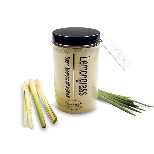 Sauna Salz Lemongrass Sal Marina con jaceite de jojoba, exfoliante corporal 400 g