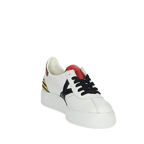 Scarpe Donna Munich Sneaker Mod. Barru Sky in Pelle Bianco Rosso 038 DS20MU07