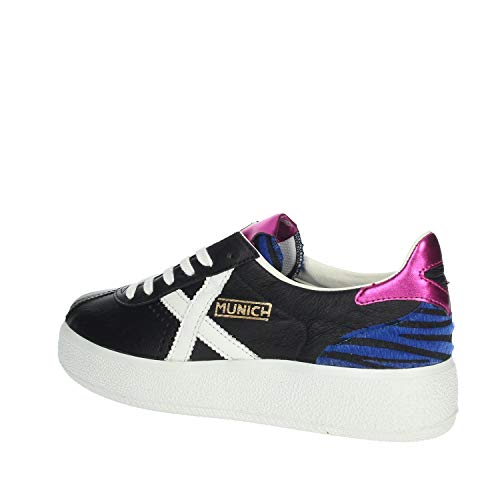 Scarpe Donna Munich Sneaker Mod. Barru Sky in Pelle Nero Pink 040 DS20MU08