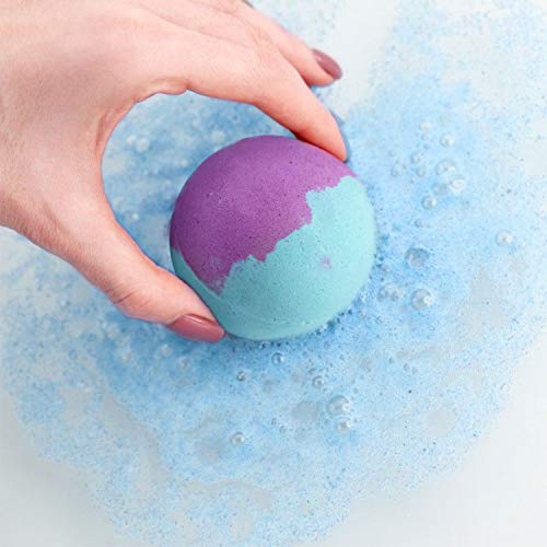 SCENTORINI Set de Regalo Bombs Perfumadas de Baño Bath Ball Natural Spa para el cuidado y la relajación (4 x 118 g Bath Bombs + 2 x 75 g Velas perfumadas de cera de soja)