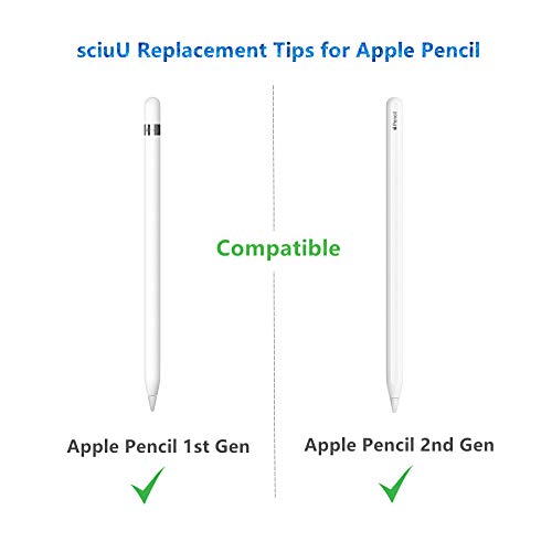 sciuU Puntas de lápiz de Apple iPad Pro - [Pack de 2] Puntas de lápiz de Apple Puntas de iPencil con Mini Case para iPad Pro Apple Pencil