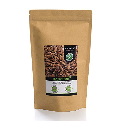 Semillas de cardo mariano (500g), 100% naturales, suavemente secadas, veganas