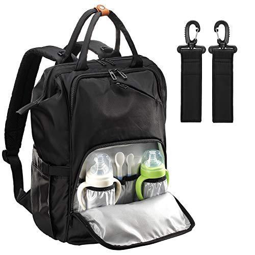 Sevego Mochila para Pañales, Bolso para Bebé, Mochila para Cambiar Pañales Resistente Agua, Bolso para Cochecito con Colchoneta para Cambiar Pañales, Elegante Bolso de Maternidad para Mamá y Papá