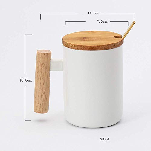 SGZBY Taza Taza De Cerámica con Mango De Madera Pareja Creativa Simple Pareja Taza De Té De Oficina