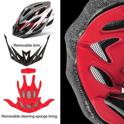 Shinmax Casco Especializado de la Bici con la luz Seguridad Casco Ciclo Adjustable Deporte Cascos Bici Bicicleta Camino Mountain Biking Motocicleta Hombres Mujeres Adultos