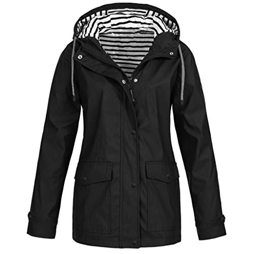 SHOBDW Invierno Mujeres Moda Informal más Gruesa Slim sólido Abajo Chaqueta Abrigo (Negro, S)