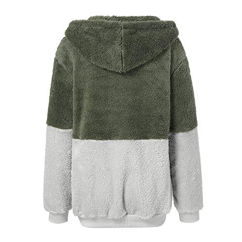 SHOBDW Liquidación Venta Mujer Sudadera con Capucha Suelta Tallas Grandes Jersey de Mujer Jersey otoño Invierno Manga Larga Remata Abrigo cálido (XXL, S-Verde)