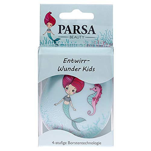 Sirena de cepillos profesionales Detangling Miracle Kids para desenredar y para cabello flexible y brillante de PARSA