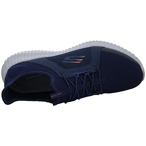 Skechers Men 52640 Slip on Trainers, Blue (Navy/Orange), 9.5 UK (44 EU)