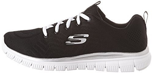 Skechers Women 12615 Low-Top Trainers, Black (Black Mesh/White Trim Bkw), 7 UK (40 EU)