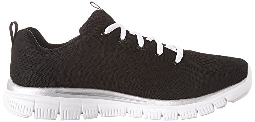 Skechers Women 12615 Low-Top Trainers, Black (Black Mesh/White Trim Bkw), 7 UK (40 EU)