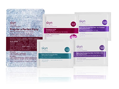 Skyn ICELAND Prep para una fiesta perfecta: Hydro Gel parches para cara, ojos y labios