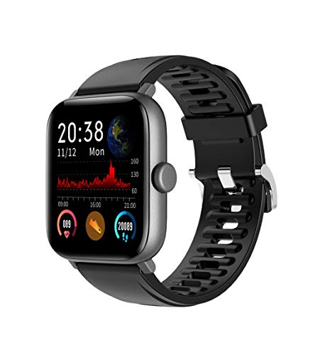 Smart Watch 1.54" Monitor de Actividad física con Pantalla táctil y Monitor de Ritmo cardíaco y sueño IP68 Podómetro a Prueba de Agua Contador de Pasos para Hombres y Mujeres con iPhone Samsung