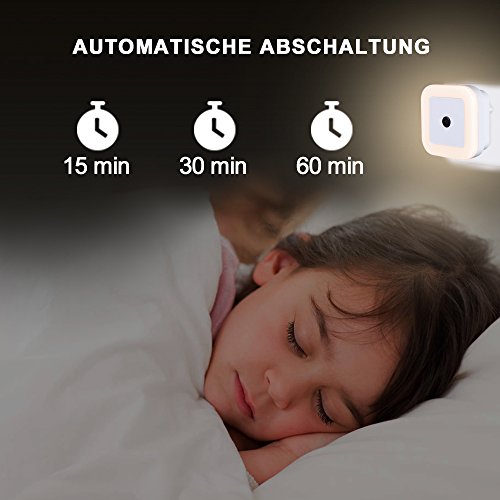 SOAIY [2 PCS] Luz nocturna LED regulable con control remoto, Luz Orientación con temporizador mando a distancia para habitaciones, dormitorios y pasillos para niños, Blanco Cálido 2300K