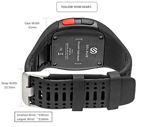 Soleus Rhythm - Pulsómetro, color negro y rosa