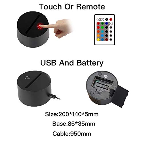 Solo 1 pieza Culturismo 3d luz nocturna control táctil colorido luz de escritorio 3d lámpara de mesa de regalo atmosférica