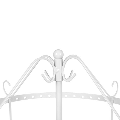 SONGMICS JDS055 Soporte para Joyas de 4 Pisos, Blanco