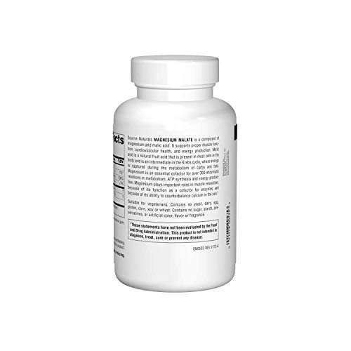 Source Naturals Magnesium Malate 1250mg, 360 Tablets