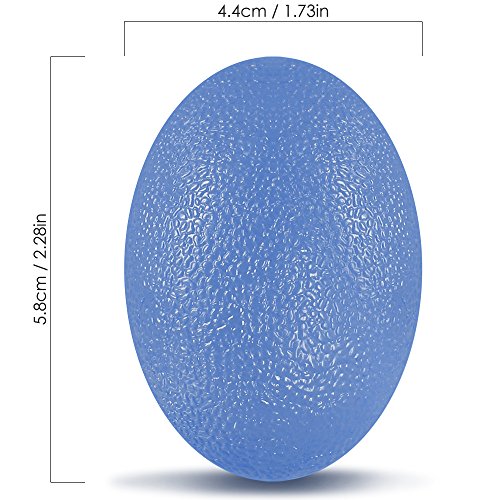 SourceTon Fidgets bola de alivio de estrés, mano en forma de huevo, agarre de dedos para terapia de estrés, gran rehabilitación física y fortalecedor de agarre, paquete de 5 bolas de apriete