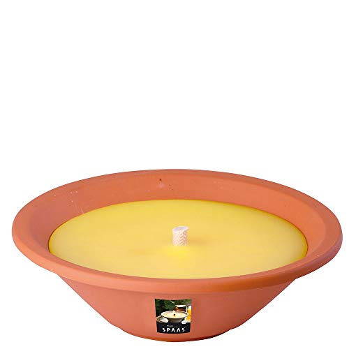 Spaas Citronella Garden Candle Royal Flame en terracota, ± 13 horas, amarillo