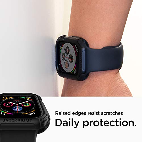 Spigen Tough Armor Compatible con Apple Watch Funda para 44 mm Series 6/SE/5/4 - Negro