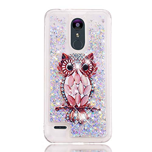 SpiritSun Funda LG K8 2018 / K9, Carcasa LG K8 2018 / K9, Transparente Líquido Bumper Tapa Silicona Case Flexible Gel TPU Bling El Agua Protectora Caso [Shock-Absorción] para LG K8 2018 / K9 - Búho