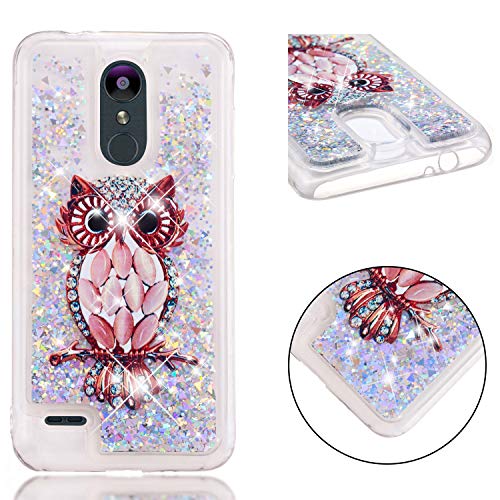 SpiritSun Funda LG K8 2018 / K9, Carcasa LG K8 2018 / K9, Transparente Líquido Bumper Tapa Silicona Case Flexible Gel TPU Bling El Agua Protectora Caso [Shock-Absorción] para LG K8 2018 / K9 - Búho