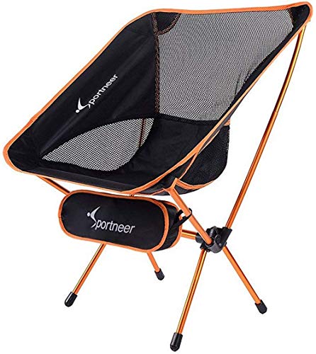 Sportneer- Silla de Camping Plegable, portátil, Ligera, Ideal para excursión/Senderismo/Picnic/Pesca/Playa/jardín, Peso de Carga: 158 kg