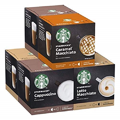 STARBUCKS By Nescafe Dolce Gusto Variety Pack White Cup Coffee Pods, 6 X 12 Cápsulas