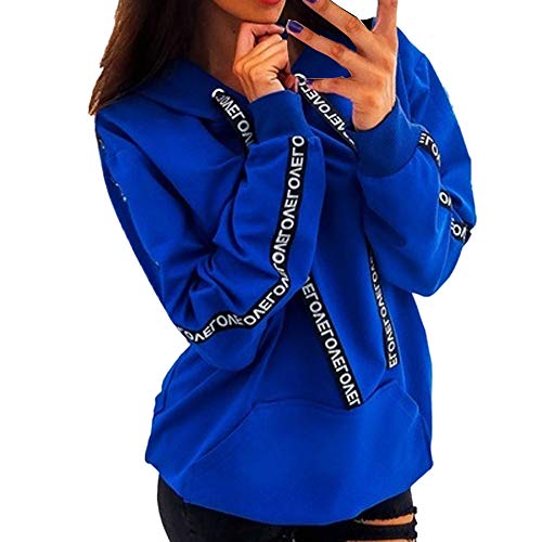 Sudadera con Capucha Sudadera de Empalme, Tamaño Extra Grande para Mujer Sudadera de Manga Larga Sudadera con Capucha Tops Camisa Absolute La Cinta riou