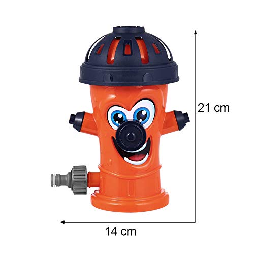 Sunshine smile Juguete de Rociadores,Juguete de Agua de Rociadores,Juegos de Agua para niños Jardin,Jardín de Verano Juguetes para niños Juguetes para rociar Agua (Naranja)