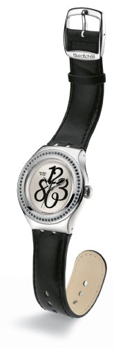 Swatch Irony Nabab - Reloj de Mujer de Cuarzo, Correa de Piel Color Negro