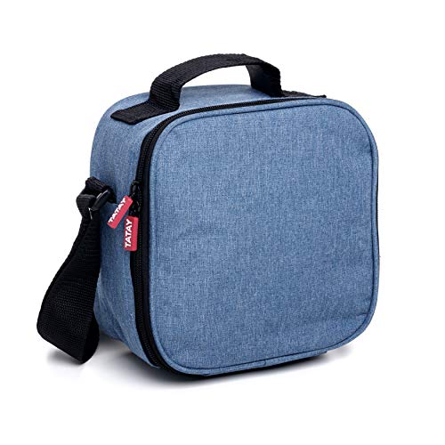 TATAY Urban Food Casual - Bolsa térmica porta alimentos con 4 tapers herméticos incluidos, 3 litros de capacidad, Azul tejano, 22.5 x 10 x 22 cm